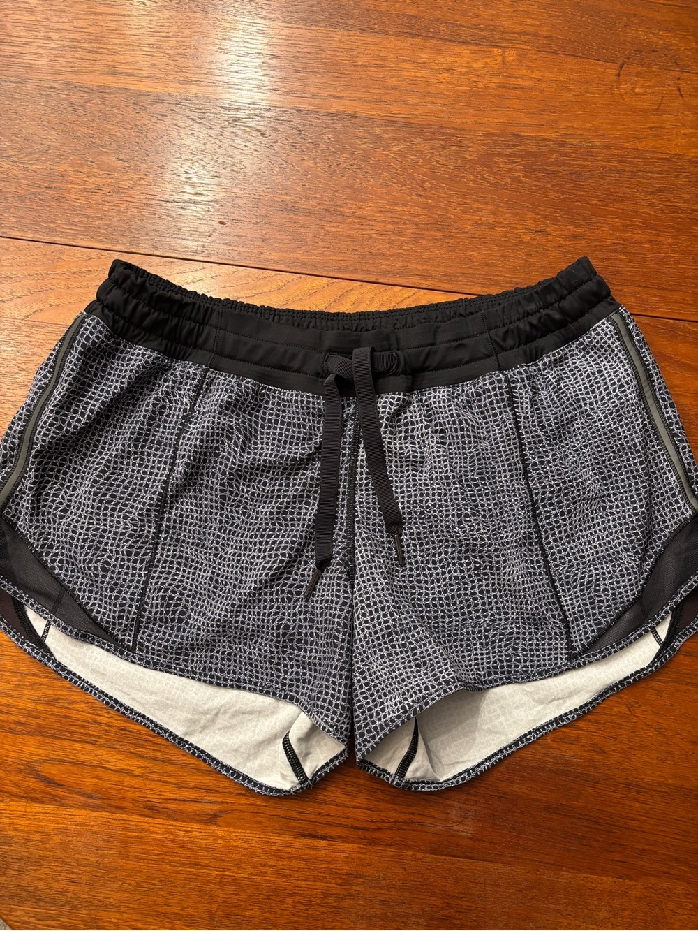 lululemon athletica Black and Gray Textured Athletic Shorts